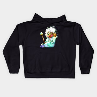 happy chibi elf magician Kids Hoodie